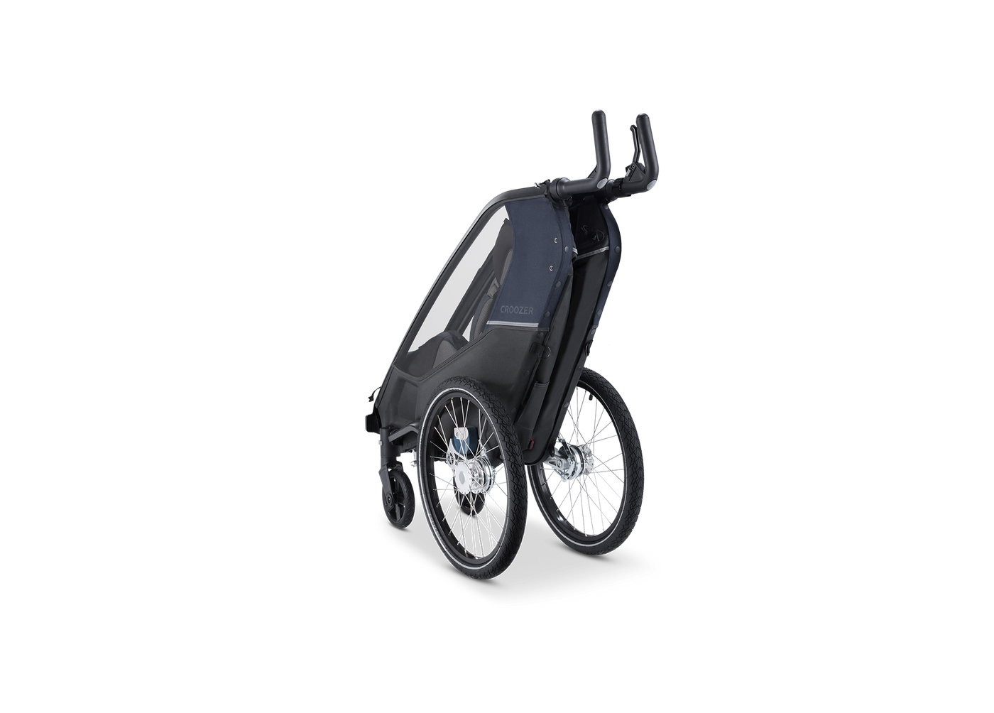 Remorque Croozer Kid Lykke en configuration poussette, vue de côté