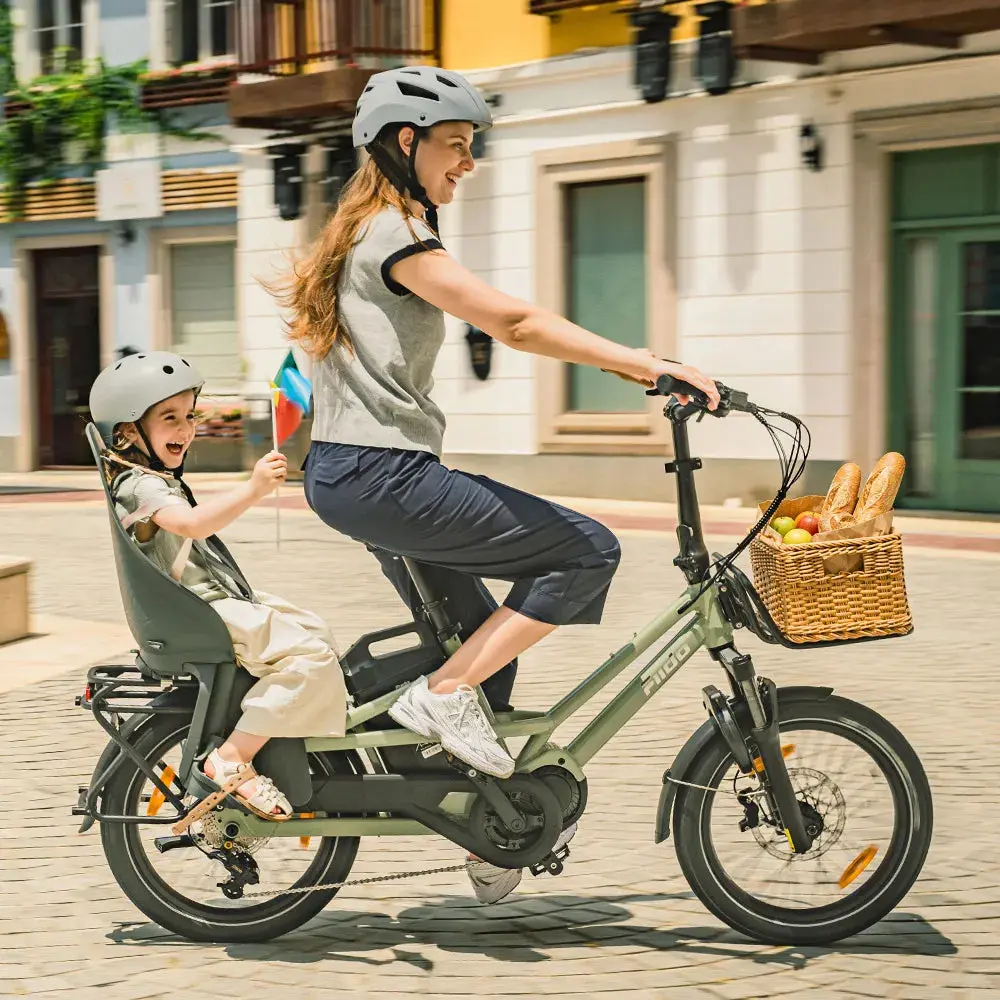 Fiido T3 longtail avec chargement, vue arrière du porte-bagages longtail