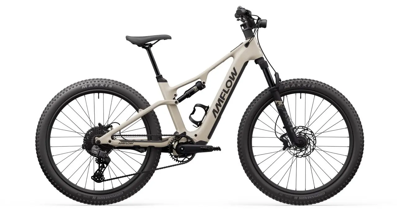 Amflow TL Carbon in trail configuration: no racks or mudguards, for pure electric mountain biking