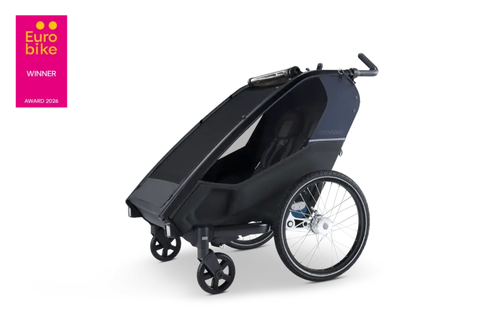 Croozer Kid Lykke: the child trailer that folds down to 40 cm