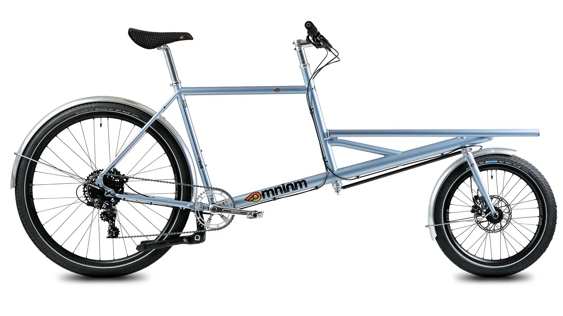 Vue de profil du cadre Cinelli × Omnium Supercargo en Azzurro Laser