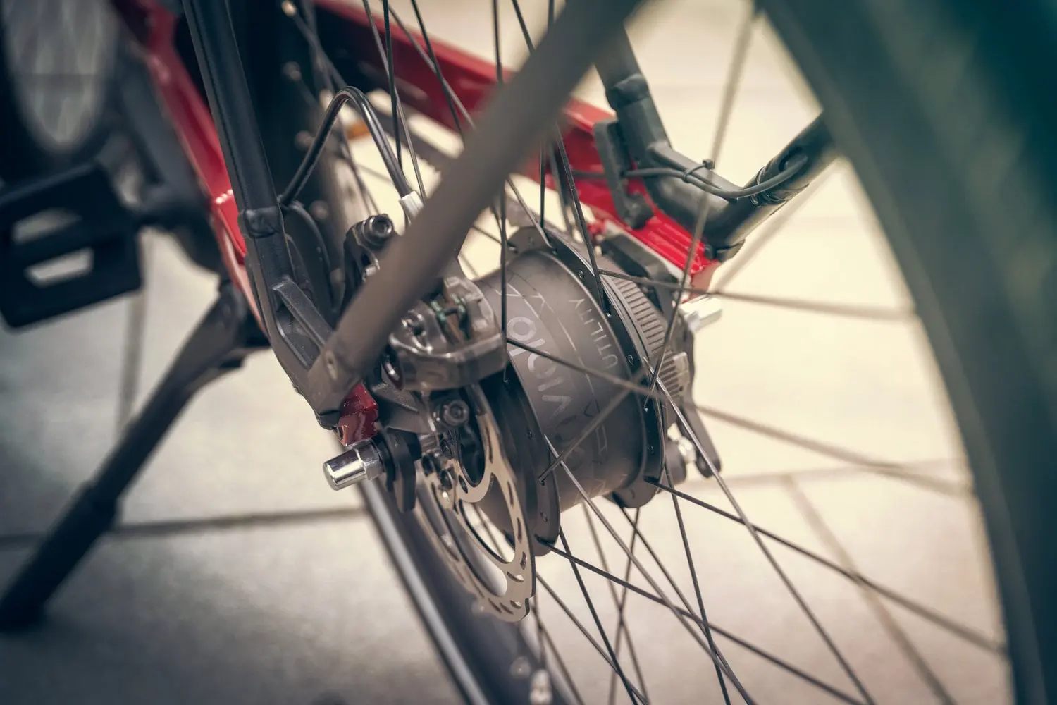 The Enviolo Utility continuously variable hub fitted to an electric bike