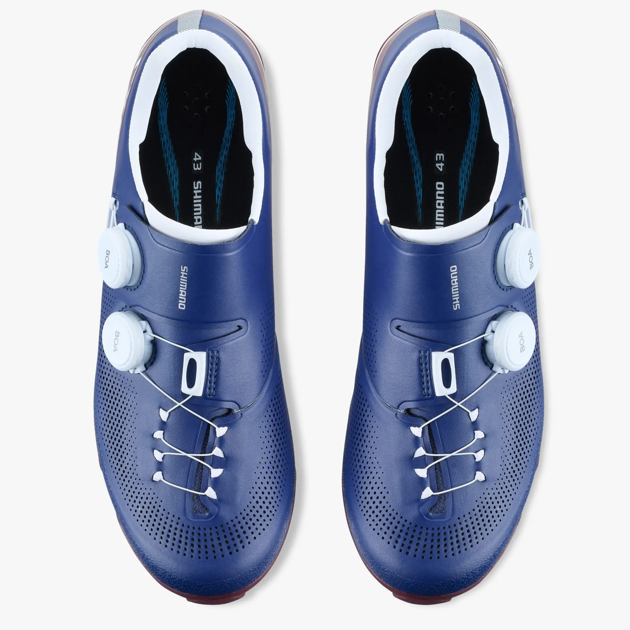 La chaussure gravel Shimano SH-RX710 en coloris Navy, vue de dessus