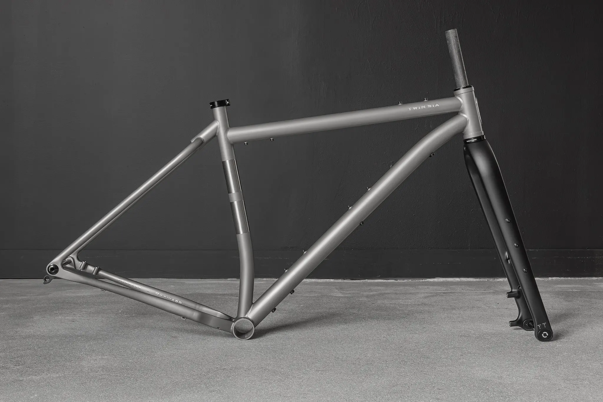 Twin Six Standard Ti 3X2 titanium bike frame seen in profile