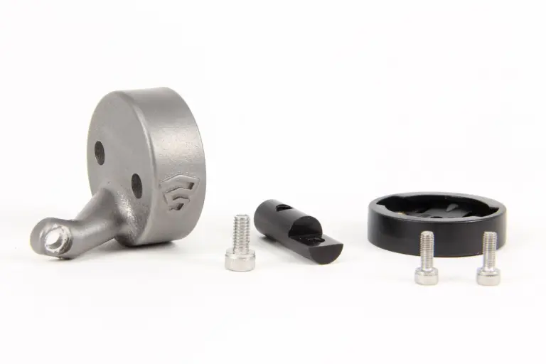 Firefly bolts the rear radar to the seat collar, in 3D-printed titanium