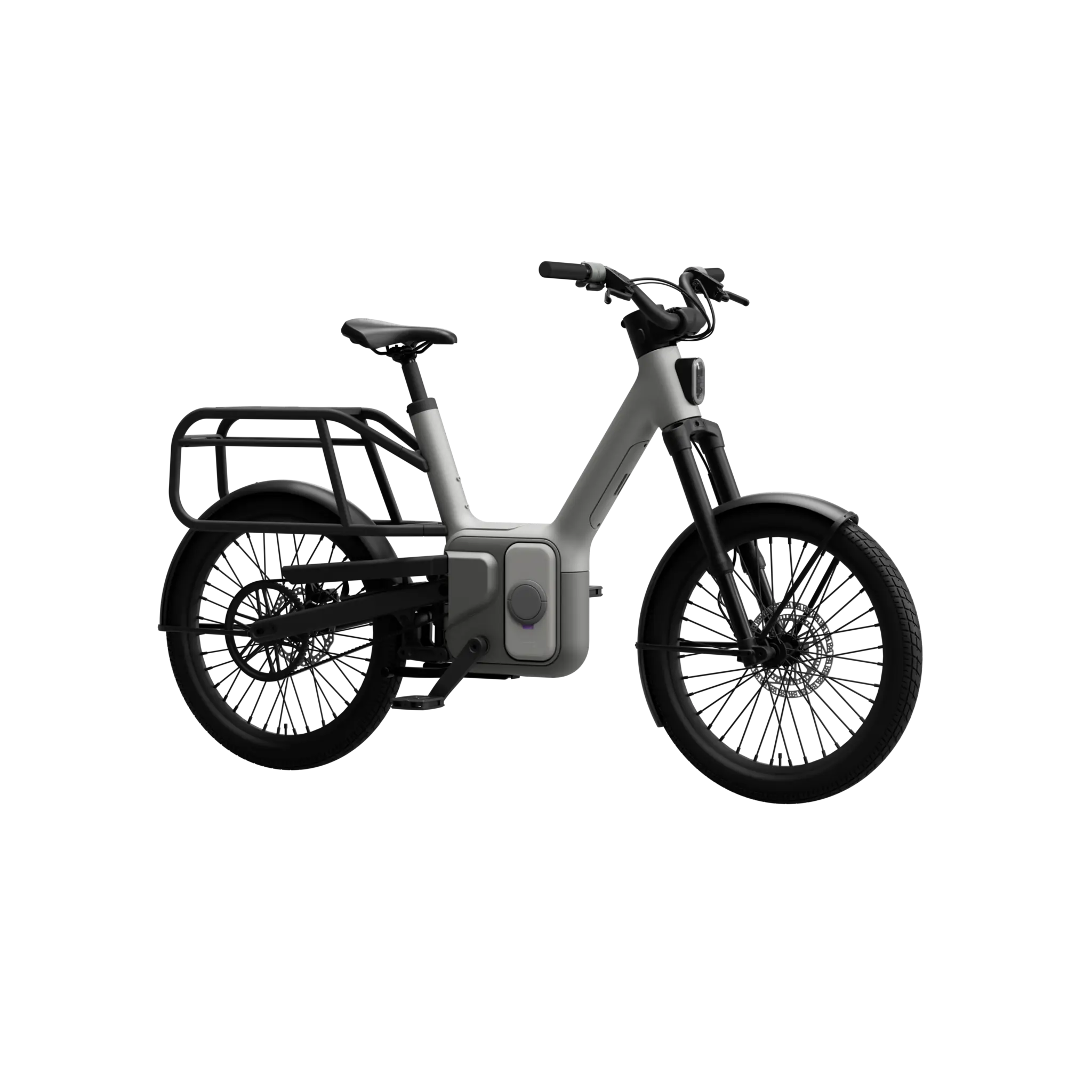 The Also TM-B in utility configuration, with a rear rack and mudguards