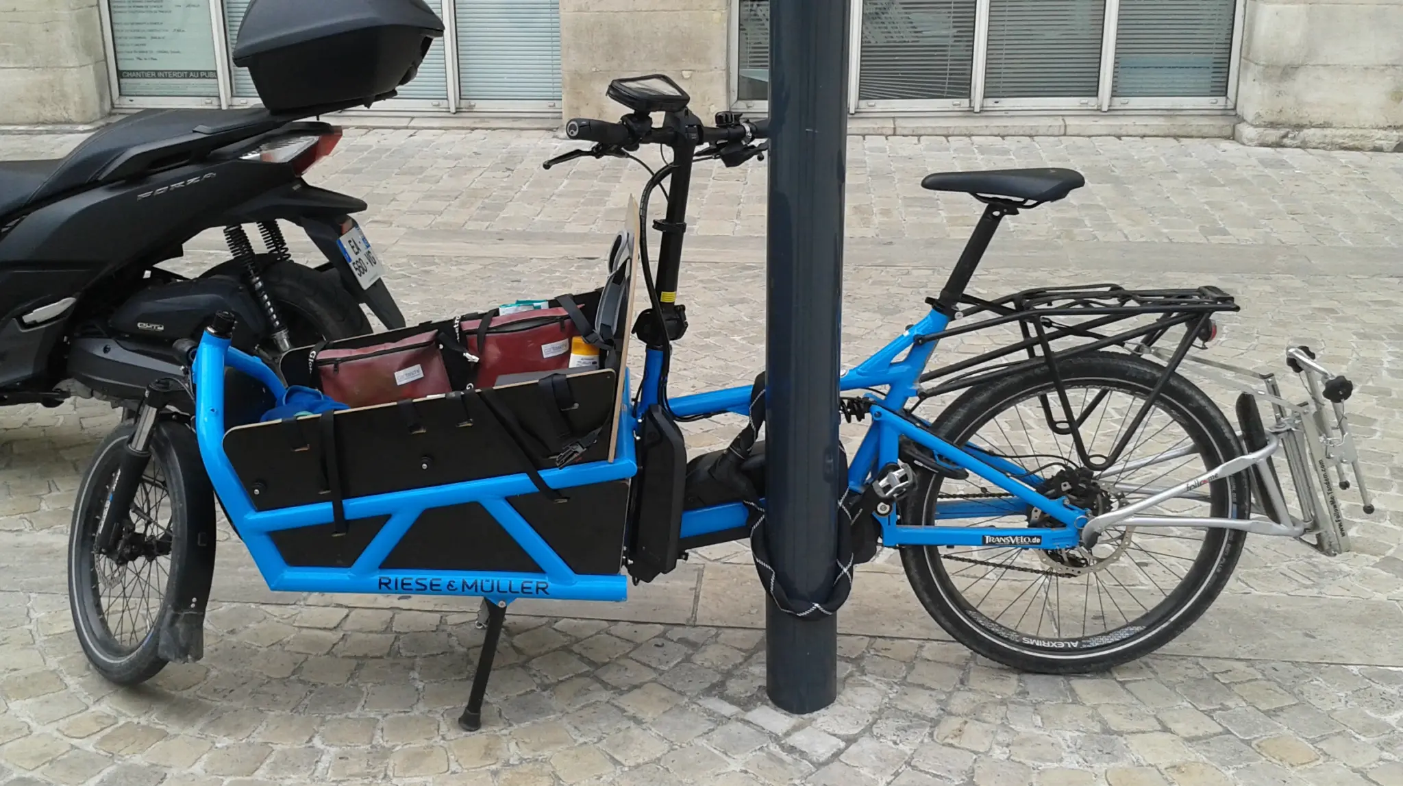 An electric cargo bike from Riese & Müller