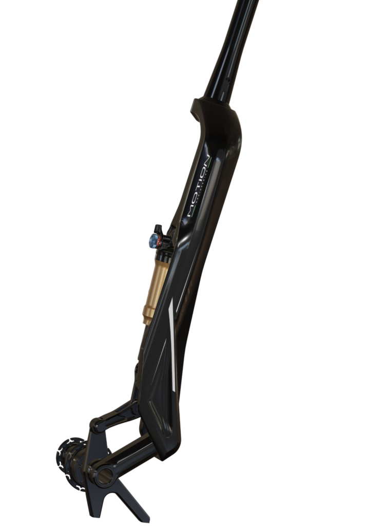 Motion X-Elium : la fourche de XC française à monobras annonce 1,2 kg, à 1 500 €