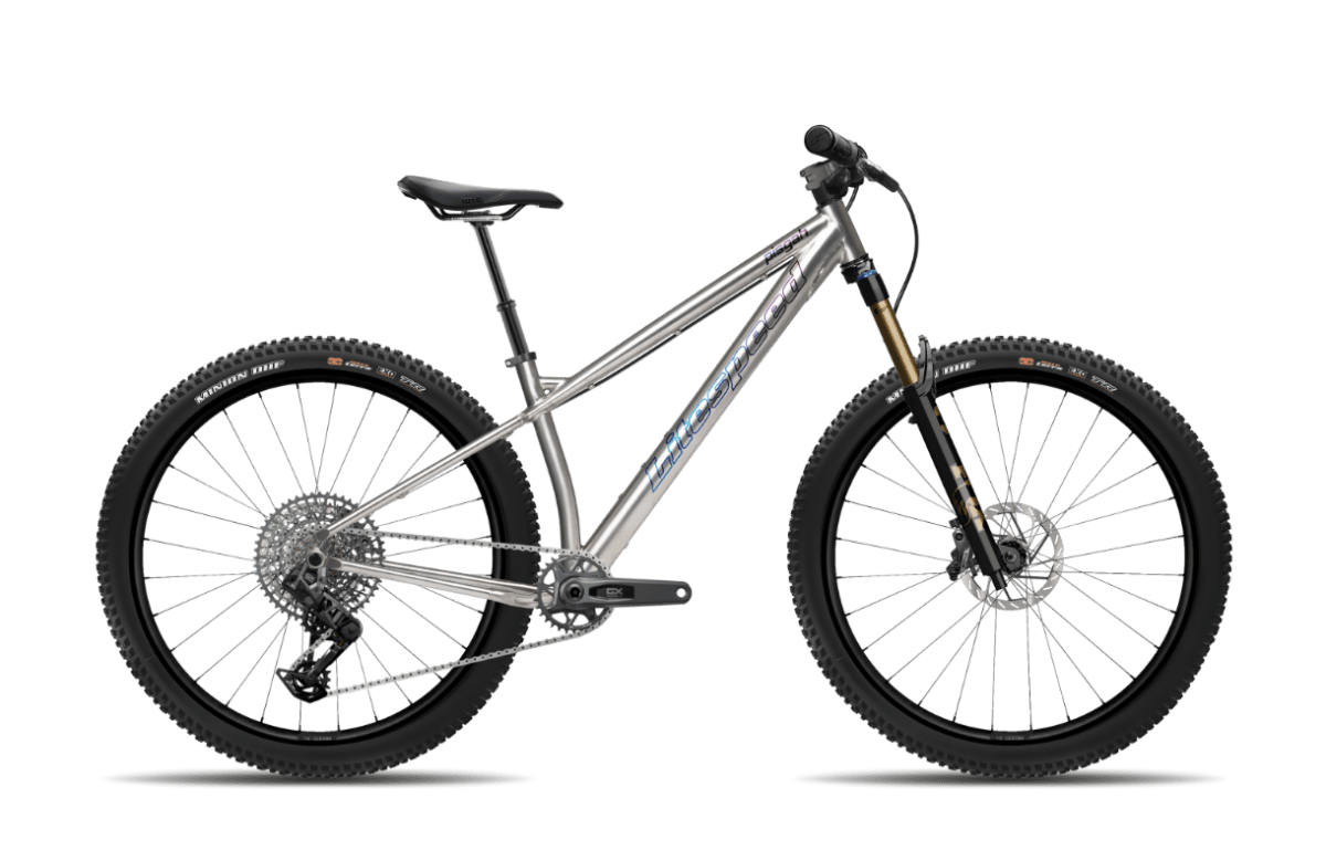 The Litespeed Pisgah titanium hardtail mountain bike in profile