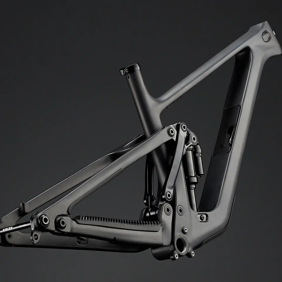 Détail du triangle arrière du Yeti MT, cinématique Sixfinity