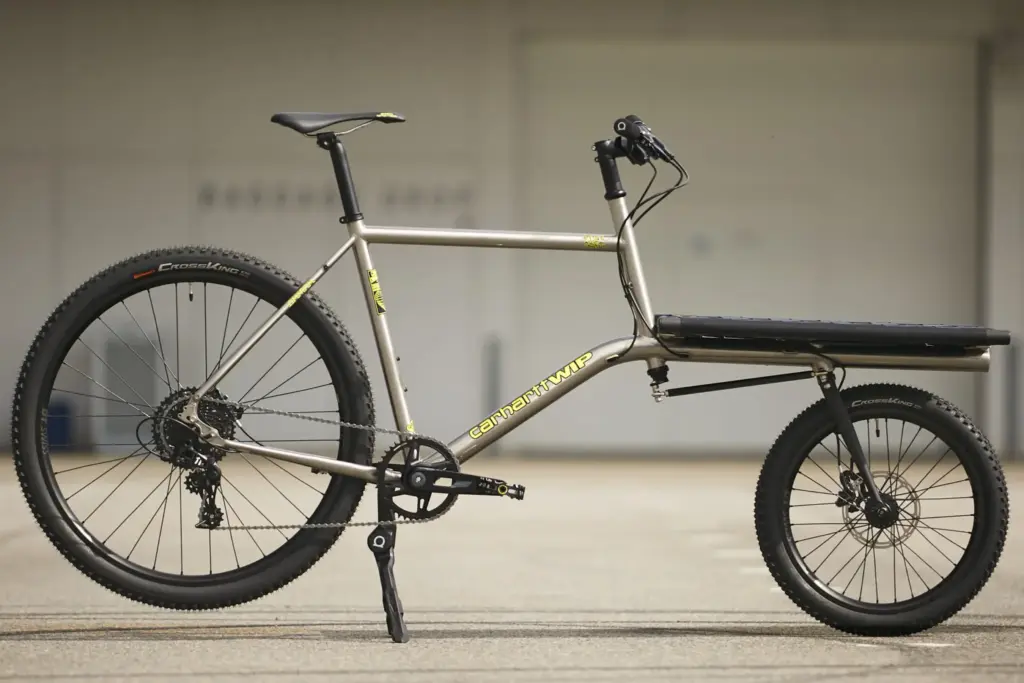 Omnium and Carhartt WIP launch a stainless steel Mini-Max cargo bike, limited to 150