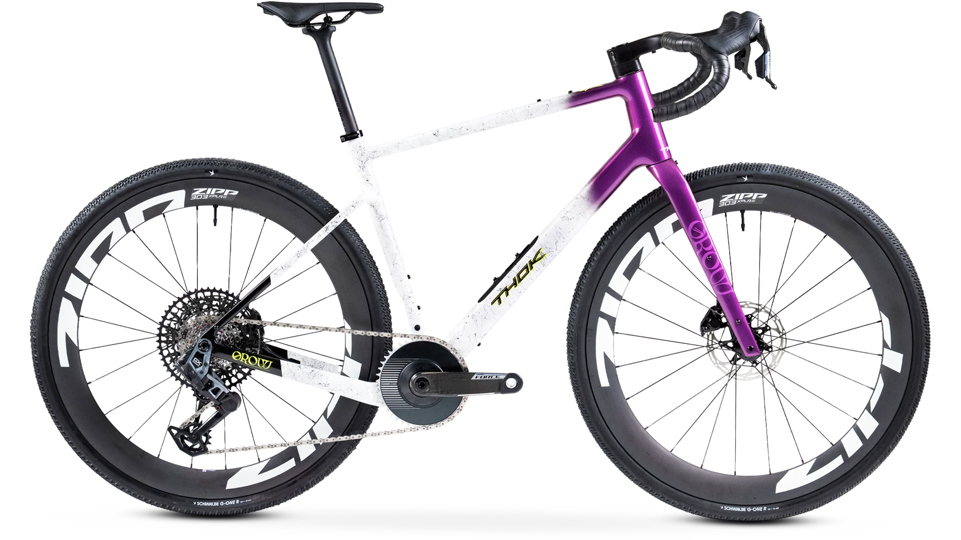 The THOK Grow gravel bike in the Circus livery, Pro build