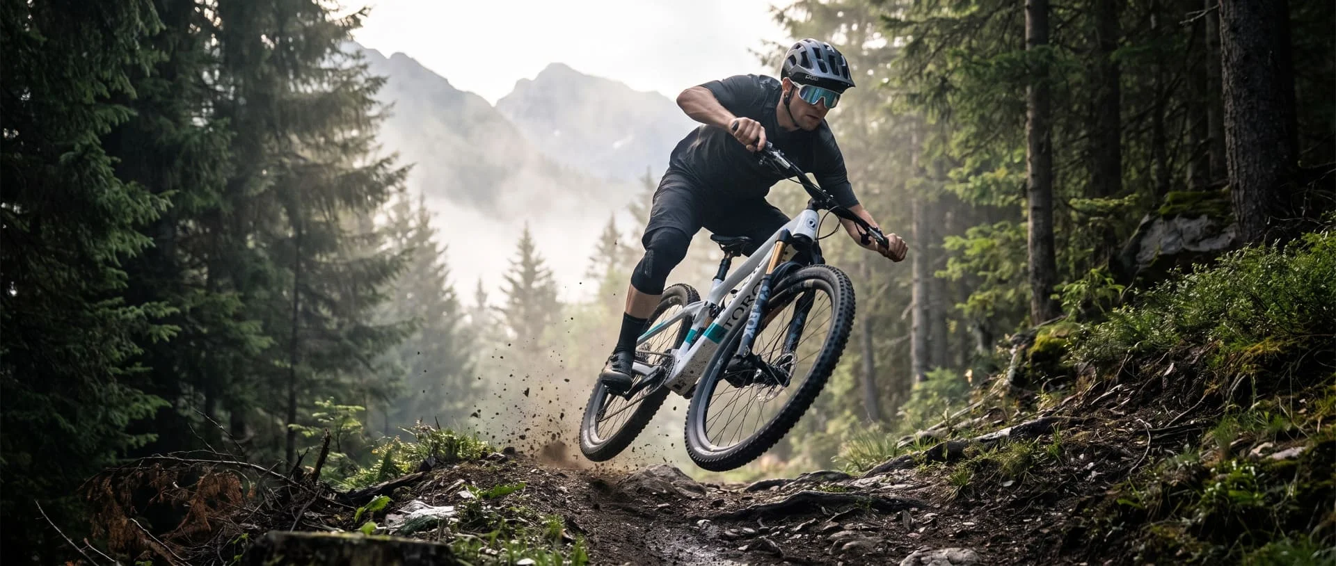The Storck e:DRENALIN.3 M2S in action on a mountain trail