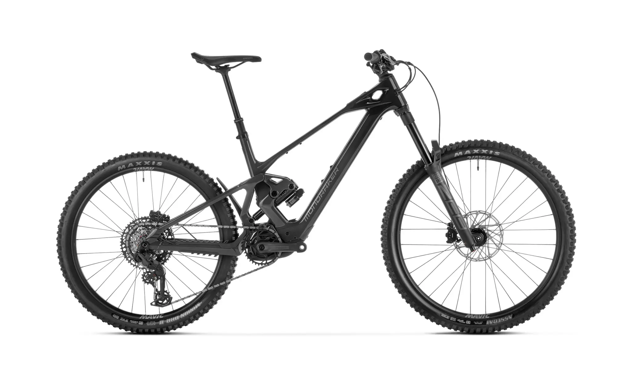 Le VTT électrique Mondraker Zendit S noir, vu de profil