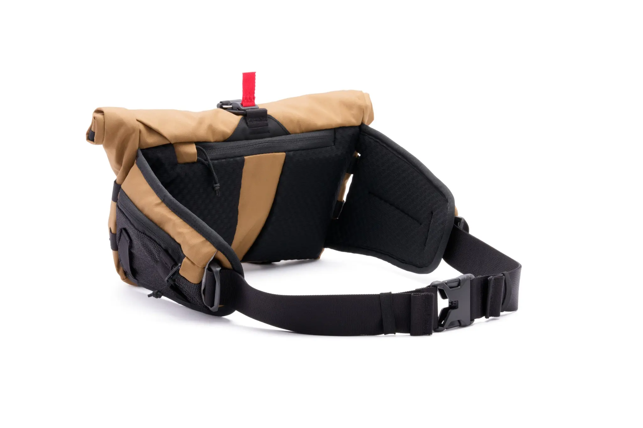 Dos du sac banane San Util Whirlpool MkII coyote, avec mousse ajourée et ceinture à boucle