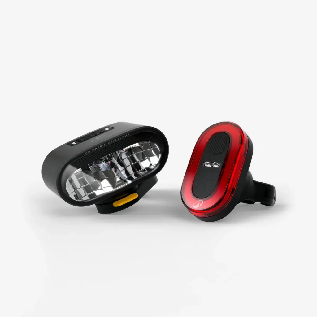 Decathlon ST930 bike lights set, front and rear