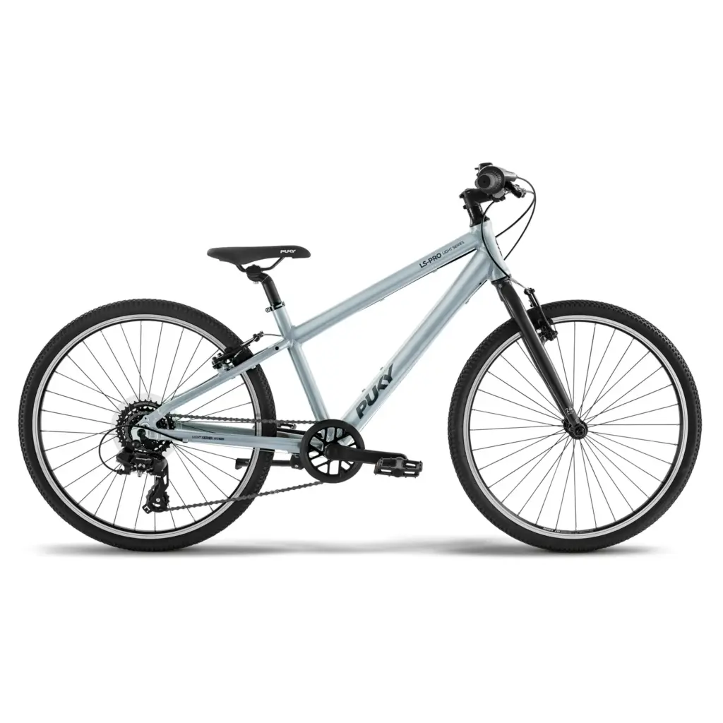 The grey-blue Puky LS-Pro 24-8 kids' bike, side view
